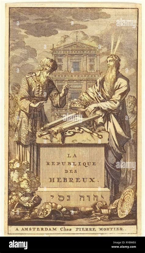 Moses And Aaron Standing Behind An Altar Print Maker Jan Luyken