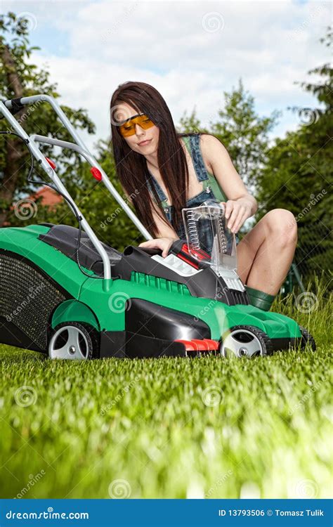 Mowing The Lawn Stock Photo Image Of Engine Landscape 13793506