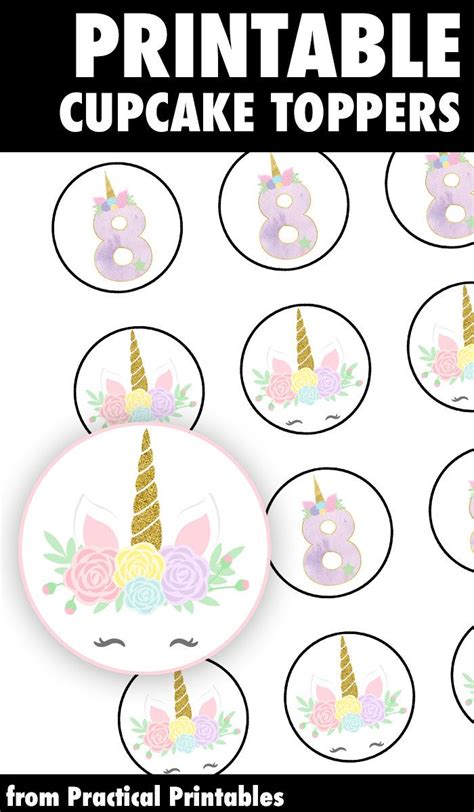 By grafikestelle $ 2.50 $ 5.00. PRINTABLE Unicorn Cupcake toppers - perfect for any age ...