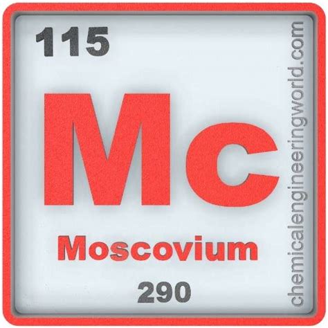 Moscovium Element Properties And Information Chemical Engineering World