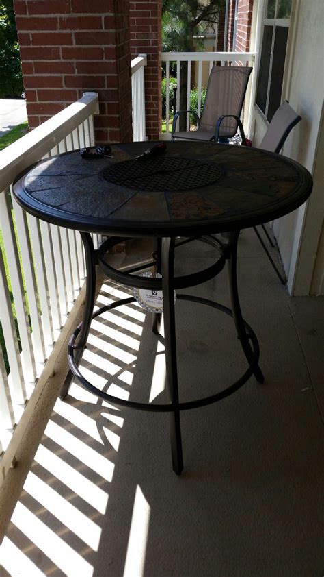 Allen Roth Safford 40 In W X 40 In L Round Aluminum Bar Table For
