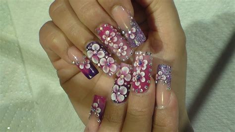 Uñas de decoradas con pedrería. Purple Nails - Natos Nails - Uñas Acrilicas - Acrylic ...