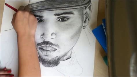 Chris Brown Drawing Speed Drawing Youtube