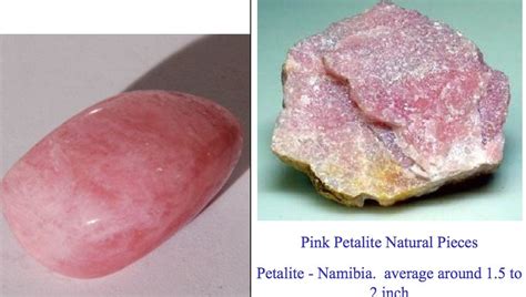 Pink Petalite Semi Precious Gemstones Crystals Precious Gemstones