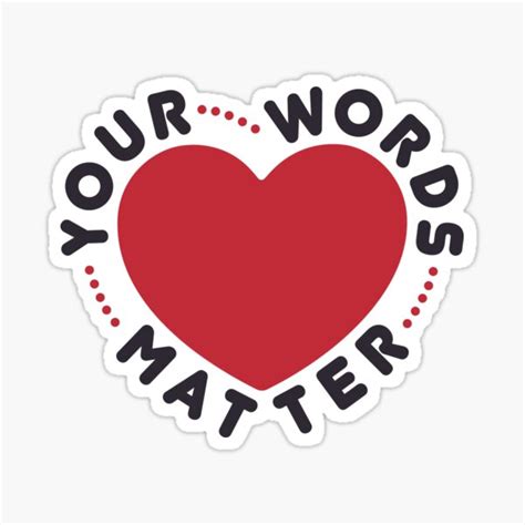 Your Words Matter Speech Language Pathologist Heart Sticker By Jaygo