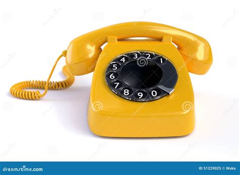 Yellow Rotary Phone Stock Image Image Of Conversation 51229025
