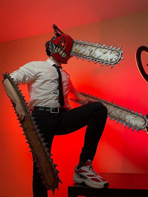 Cosplay Mask And Chainsaws Inspired By Denji From Cnainsaw Man Etsy Uk