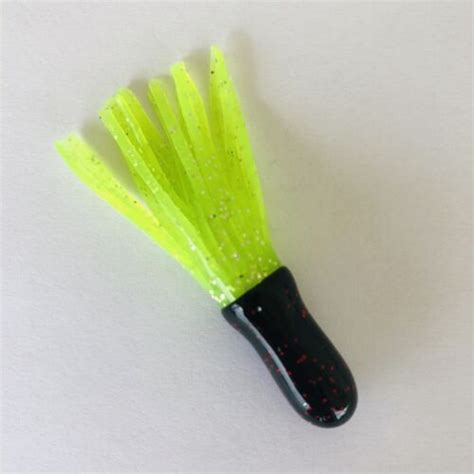 2 Ultimate Crappie Tube Jig Skirts 20 Pack Black Neonchartreuse Sparkle Ebay