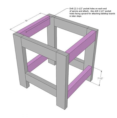 Ana White Build A Tryde End Table With Shelf Updated Pocket Hole Plans Free And Easy Diy