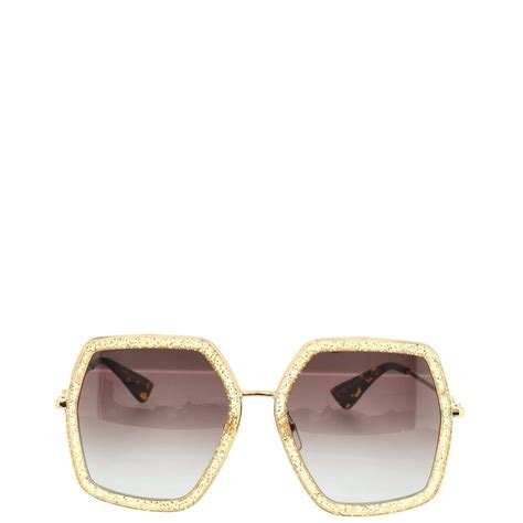 gucci square sunglasses acetate and glitter grailed