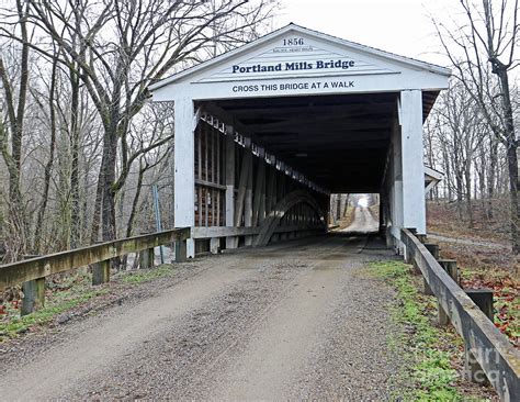 Portland Mills Covered Bridge Indiana Photograph By Steve Gass Fine