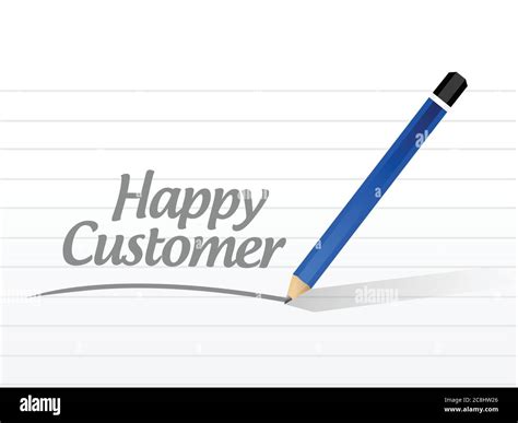 Happy Customer Message Illustration Design Over A White Background