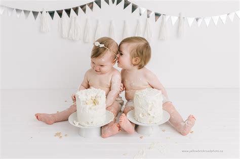 Twins Cake Smash First Birthday Celebration Twins Photography
