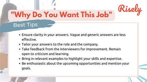 crafting your response 10 examples to answer why do you want this job risely