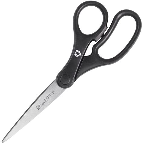 Westcott Kleenearth Stainless Steel Scissors Black Plastic Handle 8