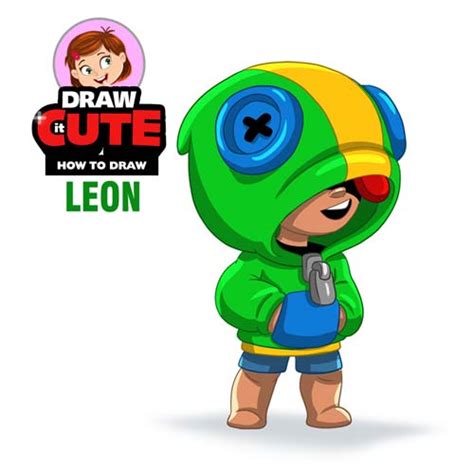 Easy to follow step by step guide. How to draw Leon super easy | Brawl Stars drawing tutorial ...
