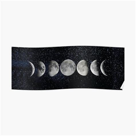 Phases Of The Full Moon Poster For Sale By Olafekry Redbubble