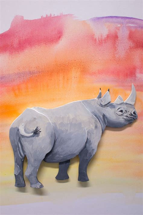 World Rhino Day Moose Art Painting Species