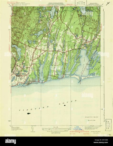 Massachusetts Usgs Historical Topo Map Ma Falmouth 351689 1941 31680