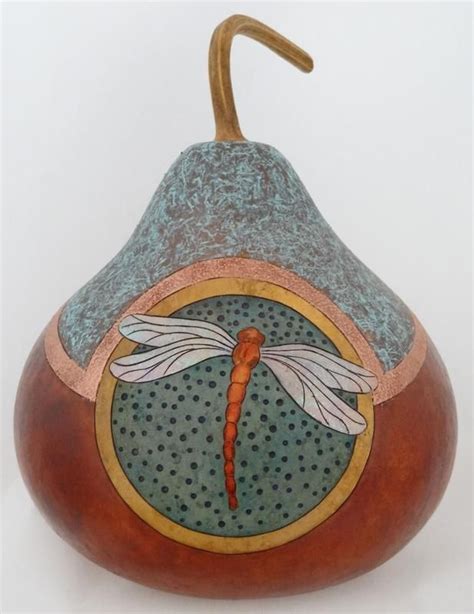 Dragonfly On Gourd Gloria Crane Gourds Painted Gourds Gourds Crafts