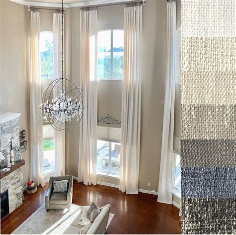 Extra Long Luxury Solid Linen Curtain Custom Made 6 25 Ft Long Ikiriska