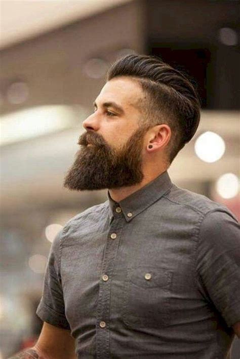 Long Beard With Thick Upper Hair And Pierced Ears Long Beard Styles Beard Styles Beard