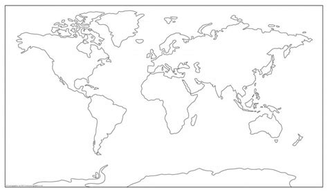 World Political Map Blank A4 Size World Map Vector World Outline Map