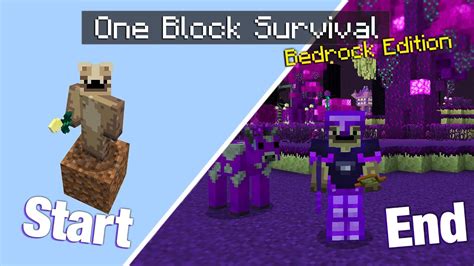 My Modded One Block Survival Experience On Minecraft Bedrock Edition