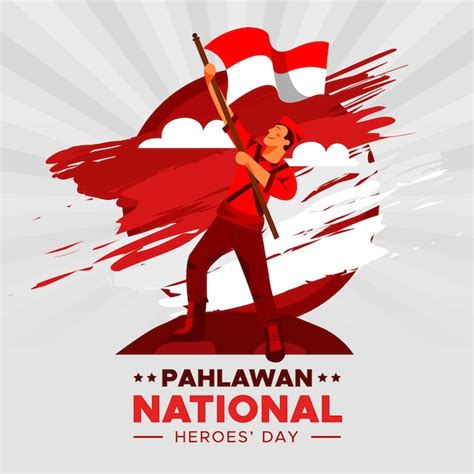 Free Vector Vintage Pahlawan Concept