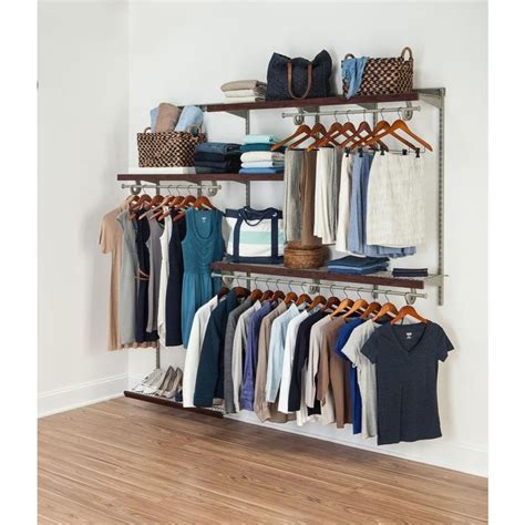 Of hanging space and 168 in. ClosetMaid Shelftrack 60 in. W - 96 in. W Nickel Wire ...