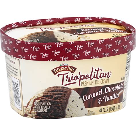 Turkey Hill Trio Politan Ice Cream Premium Caramel Chocolate