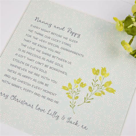 Personalised Grandparents Poem Print By Dotty Dora Designs