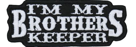 Im My Brothers Keeper Embroidery Biker Patch Etsy