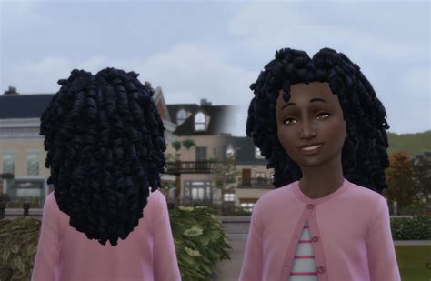 Mystufforigin Long Tight Curls For Girls ~ Sims 4 Hairs