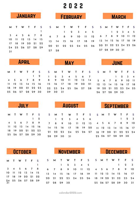 Free Printable Calendar 2022 A4 Calendar Example And Ideas