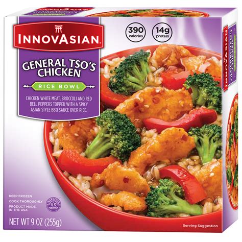 Innovasian General Tsos Chicken Rice Bowl Frozen Meal 9 Oz Walmart