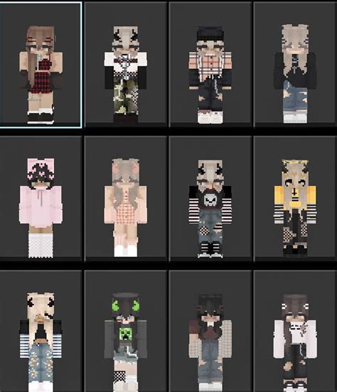 Aesthetic Skin Pack Minecraft Male And Female Mcpe Addons Minecraft