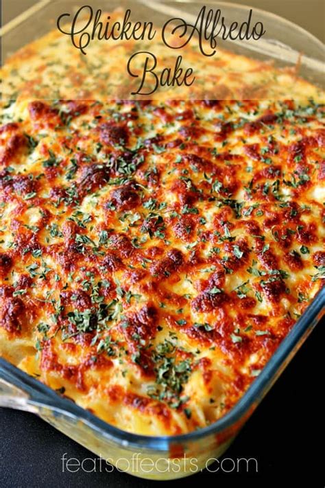 Add garlic, then brown the chicken. Chicken Alfredo Bake - My Recipe Magic