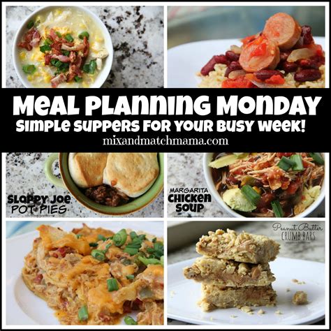 Meal Planning Monday 168 Mix And Match Mama