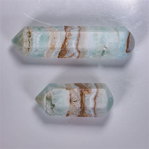 grams of blue aragonite caribbean calcite wand majestic crystal wholesale