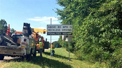 Above 80 Mph Is Reckless Driving Reminds New Vdot Signs