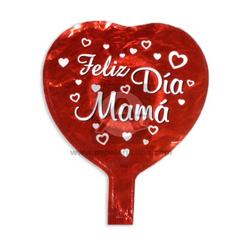 Globo Forma De Corazón Feliz Día Mamá Caprichos Metalizado