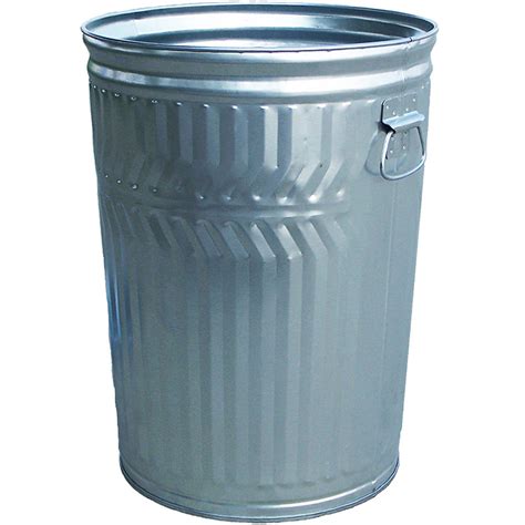 20 Gallon Galvanized Steel Trash Can W Lid Trash Cans Warehouse