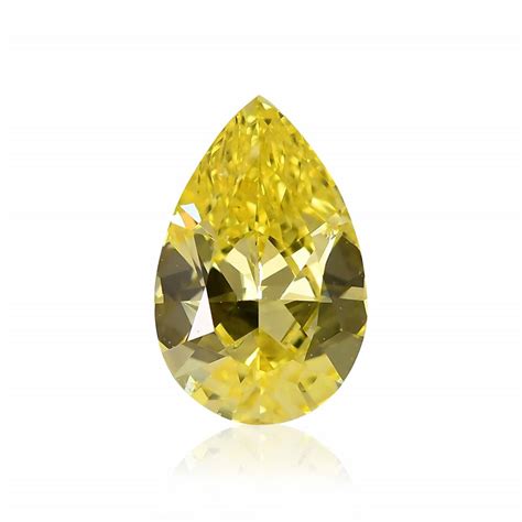 058 Karat Fancy Intense Yellow Diamant Birne Form Vs2 Reinheit Gia