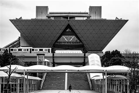 Tokyo Big Sight Bandw Photography Of Iconic Architecture