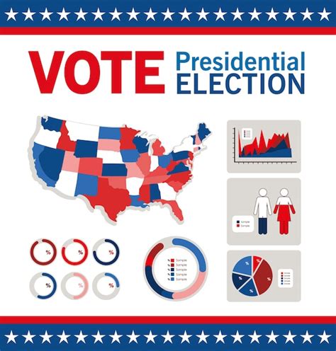 Premium Vector Presidential Election Vote With Map And Infographic
