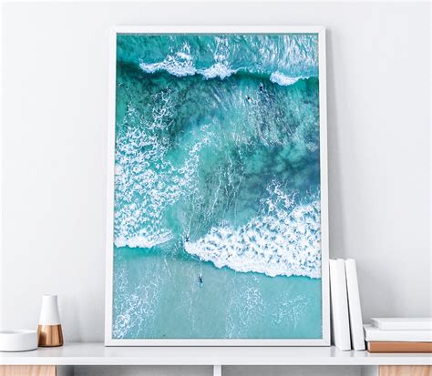 Ocean Art Print Ocean Wave Art Beach Surf Printable Aerial Etsy