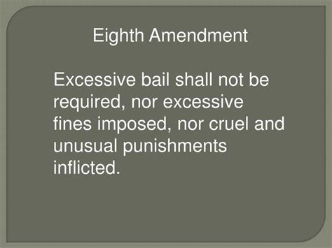 Ppt Bill Of Rights Eighth Amendment Powerpoint Presentation Free Download Id 2738290