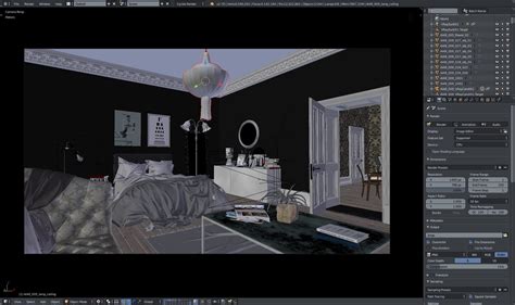 Making Of Stylish Bedroom In Blender Evermotion
