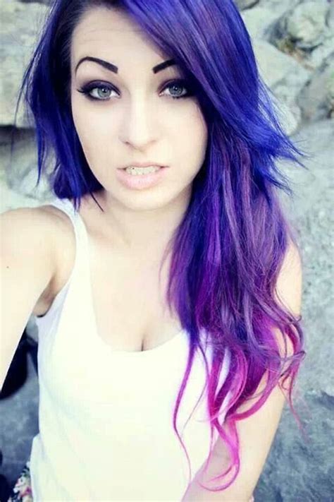 Blue Purple Pink Ombre Hair Hair Pinterest I Love